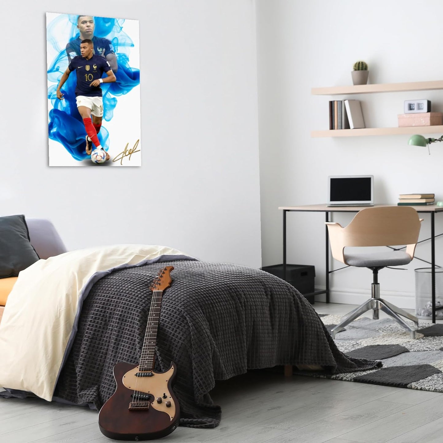 Kylian Mbappé Poster Wall Art Canvas Print