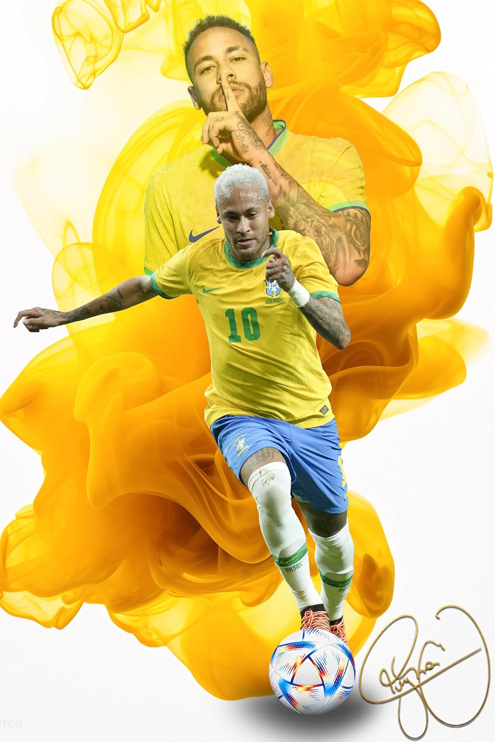 Neymar Poster Wall Art Canvas Print