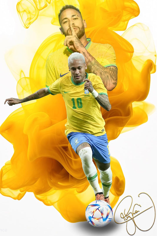 Neymar Poster Wall Art Canvas Print