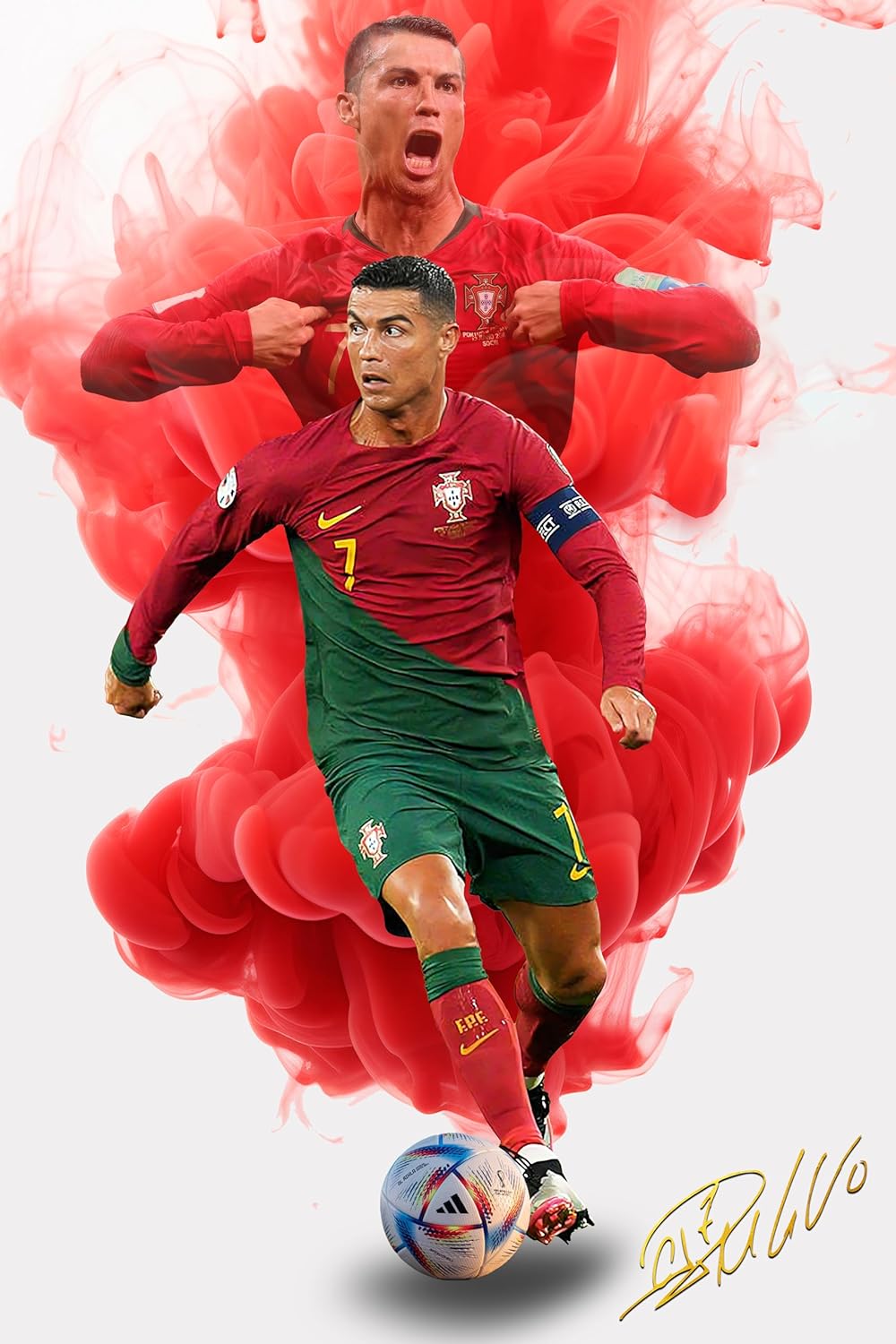 Cristiano Ronaldo Poster Wall Art Canvas Print